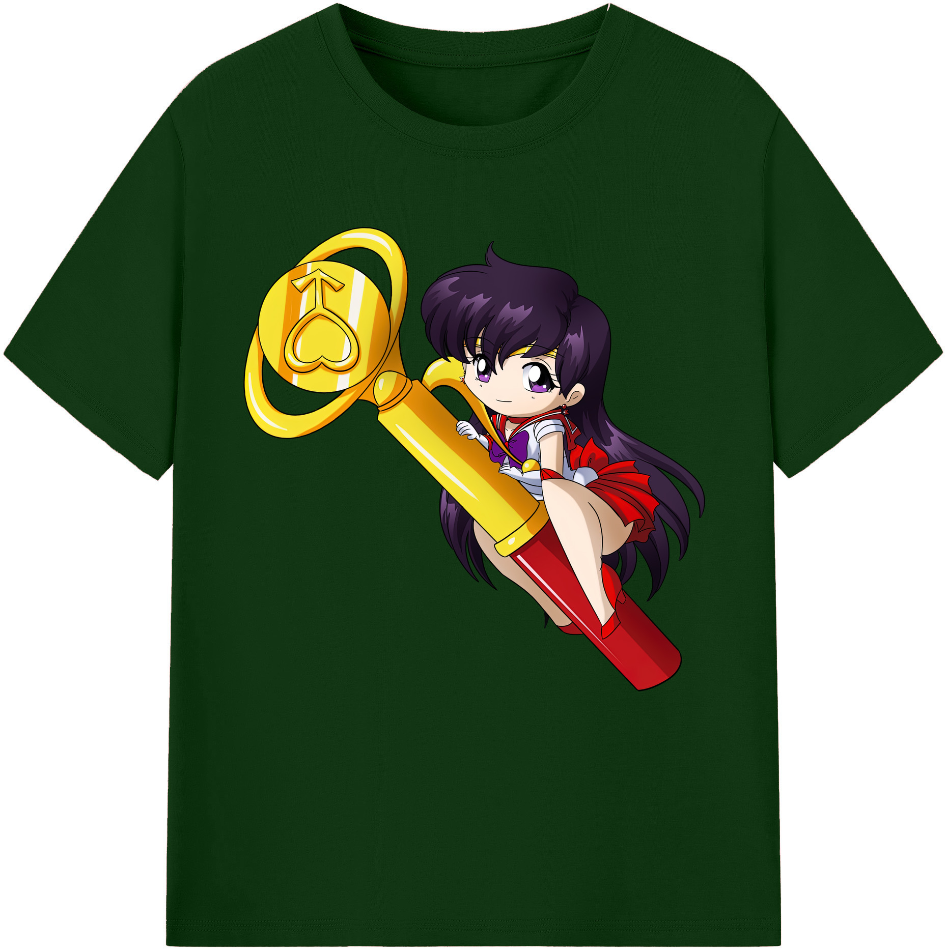 （画像用） 美少女戦士セーラームーン 火野レイ ひの レイ Sailor Moon Hino Rei （セーラーマーズ,Sailor Mars） 綿100％半袖Tシャツ（フロントプリント）